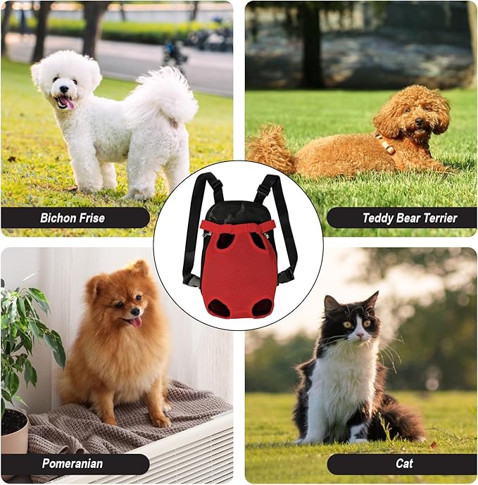 FEimaX Dog Carrier Backpack Pet Legs Out Front Cat Travel Bag, Adjustable Puppy - Image 8
