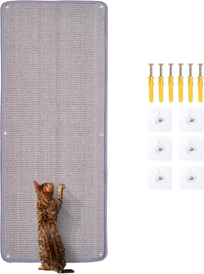 Natural Sisal Cat Scratcher Mat, Wall Scratcher Carpet, Cat Climbing Wall by Uranshin