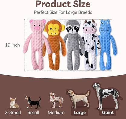 SHARLOVY No Stuffing Dog Toys 5 Pack, Crinkle Interactive Dogs Toy - Image 5
