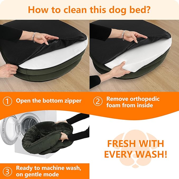 Dwanton Orthopedic Dog Bed for Extra Large Dogs - Image 7