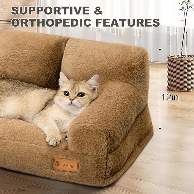 FAMIDGE Plush Cat Couch Bed - Image 6