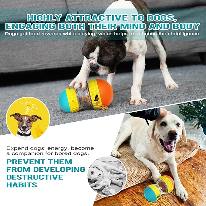 BSISUERM Dog Treat Dispensing Puzzle Toy Adjustable Food Dispenser Slow Feeder - Image 6