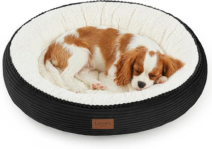 Love's cabin Round Donut Cat and Dog Cushion Bed, 30in Pet Bed by Lovescabin