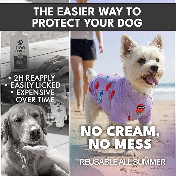 Spark Paws Sunblock Dog T-Shirt, SPF30 Protection, Lightweight Breathable Quick - Image 5