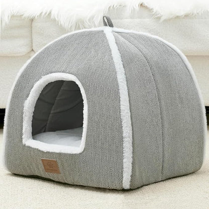 Cat Beds for Indoor Cats-Cat Bed Cave House Tent for Kittens and Small Pets - Image 2