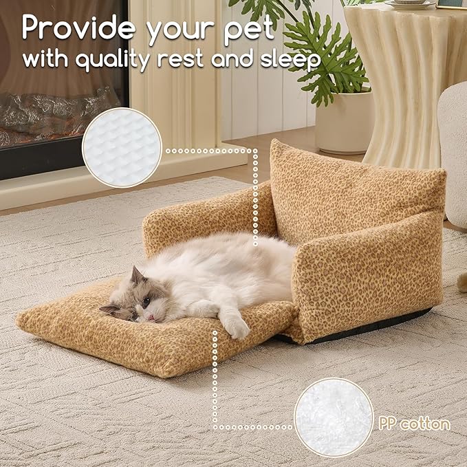Hollypet Cat Bed Fluffy Plush Multifunctional Double-Layer Machine Washable - Image 5