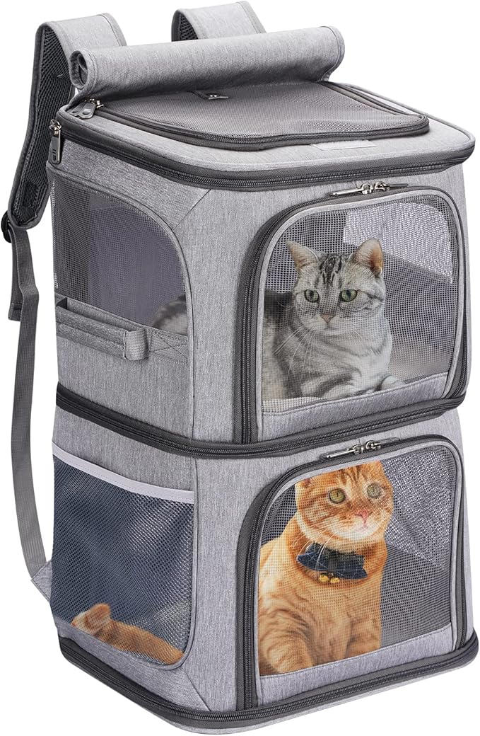 2-in-1 Double Pet Carrier Backpack by VOISTINO