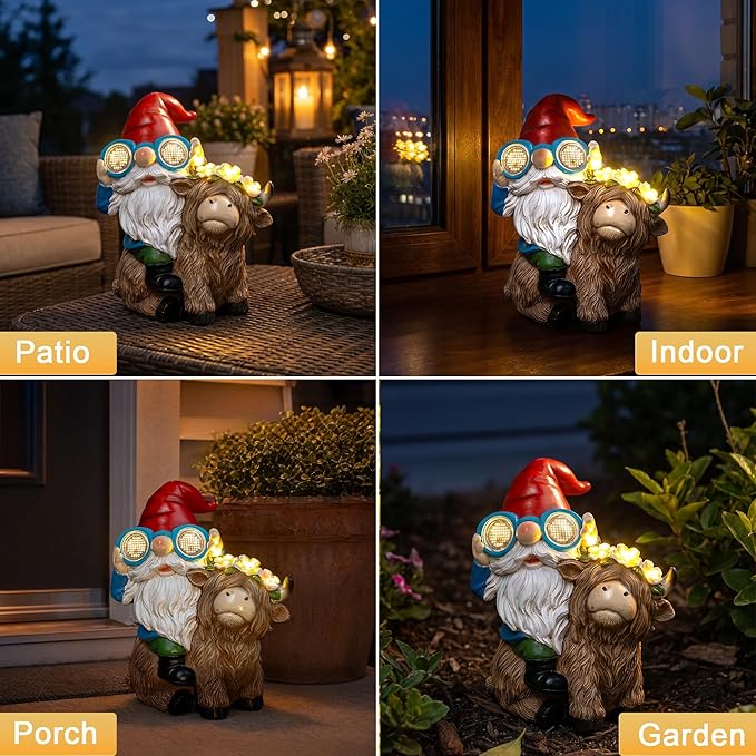 C&Y&G&X Solar Garden Gnome Statue - Image 6