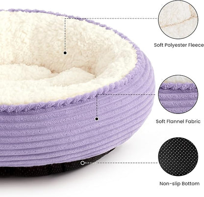Love's cabin Round Donut Cat and Dog Cushion Bed, 24in Pet Bed - Image 2