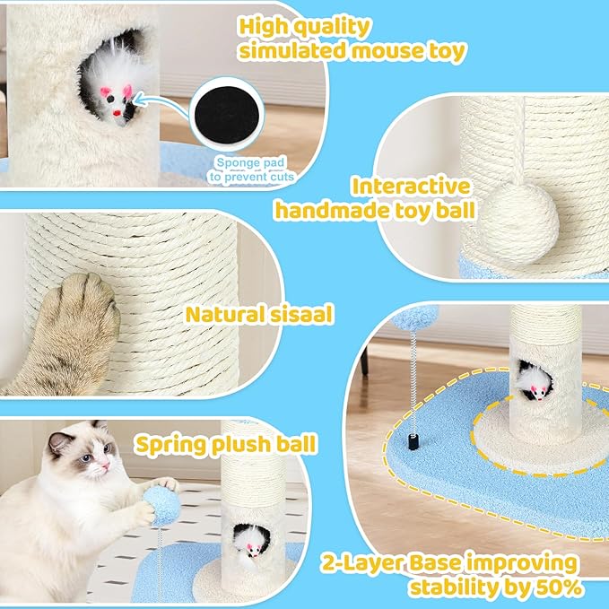 Tall Cat Scratching Post for Indoor Cats Adults, Cat Scratch Post - Image 3