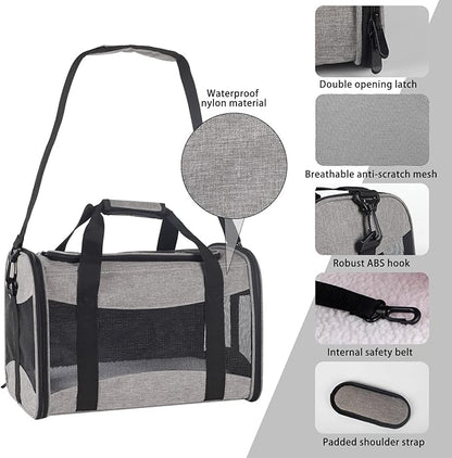 Small Animals Cat Carrying Case Pet Carrier Airline Approved, Protable and - Image 5