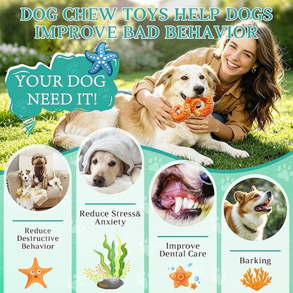 Fuufome Dog Chew Toys for Aggressive Chewers, 3 Pack Tough Nylon Dog Toys for - Image 4