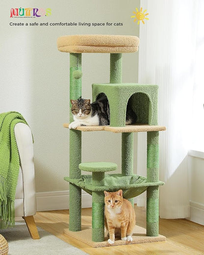 MUTTROS Cactus Cat Tree for Indoor Cats, 45.7" Multi-Level Cat Tower - Image 7