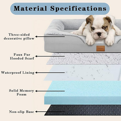 Orthopedic Dog Bed, Waterproof Memory Foam Dog Bed - Image 4