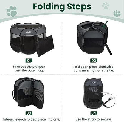 Love's cabin Pet Puppy Dog Playpen, Large Dog Tent Crates Cage Indoor/Outdoor - Image 8