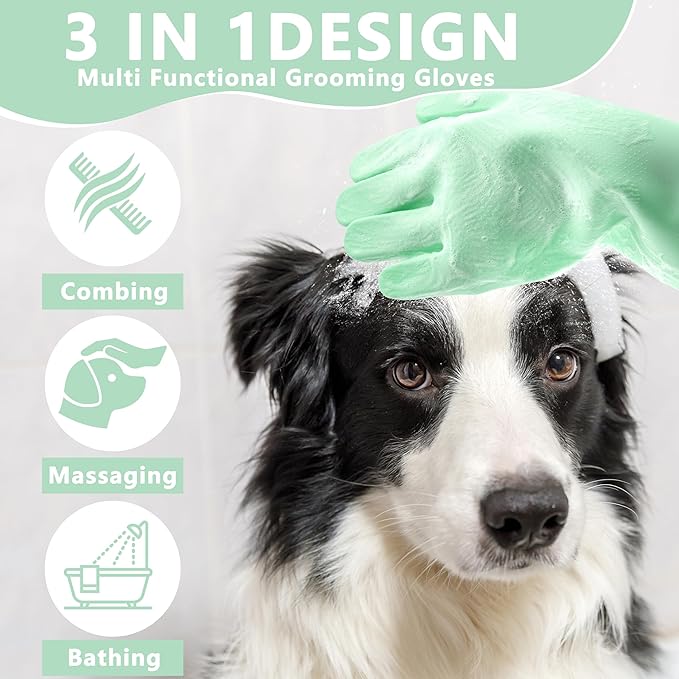 Pet Grooming Gloves—Dog Washing Gloves - Image 3