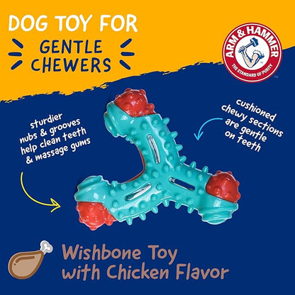 Arm & Hammer for Pets Nubbies Wishbone Dog Dental Toy Chicken Flavor Baking - Image 2
