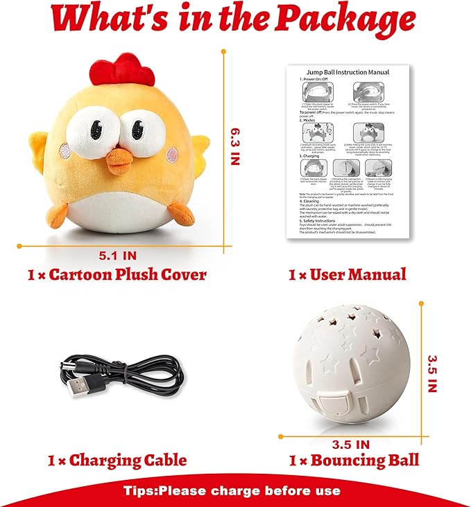 GUKCO Interactive Dog Toys, Squeaky Moving Ball Toy - Image 6