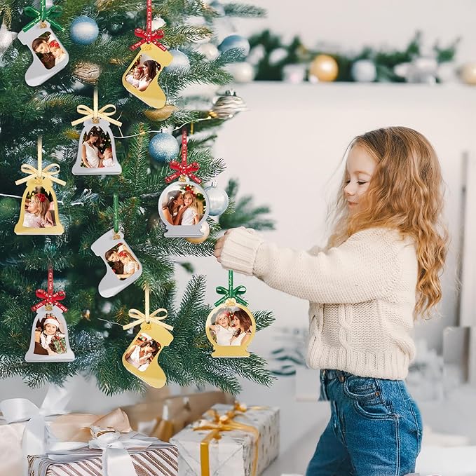 UNIQOOO Jingle Bell Christmas Acrylic Picture Frame Ornaments - Image 4