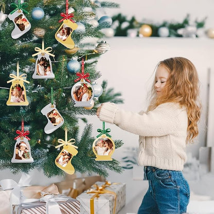 UNIQOOO Jingle Bell Christmas Acrylic Picture Frame Ornaments - Image 4
