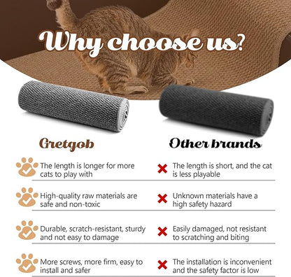 80"x15.7" Cat Wall Scratching Mat, Extra Large Cat Climbing Carpet - Image 5