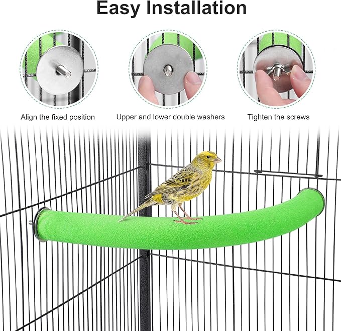 FrgKbTm U Shape Parrot Perch Stand Toy Bird Platform Sand Paw Grinding Clean - Image 5