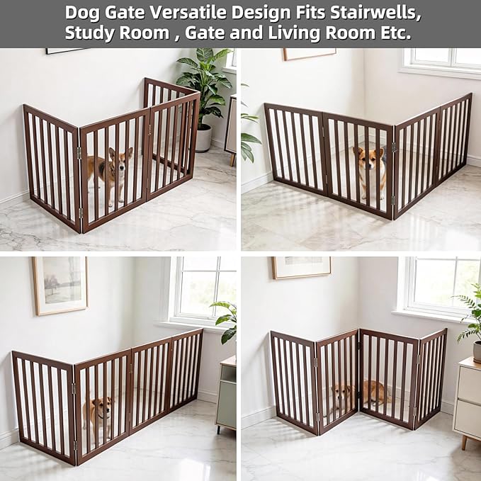 Dog Gate Indoor, Freestanding Dog Fence - Image 4