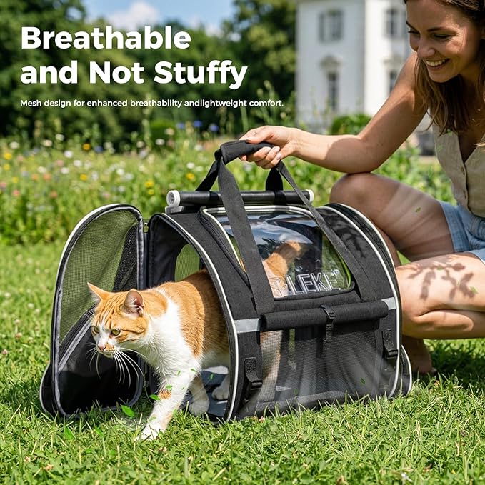 Lekereise Widened Pet Backpack Travel, Wide Pet Carrier Backpack - Image 3