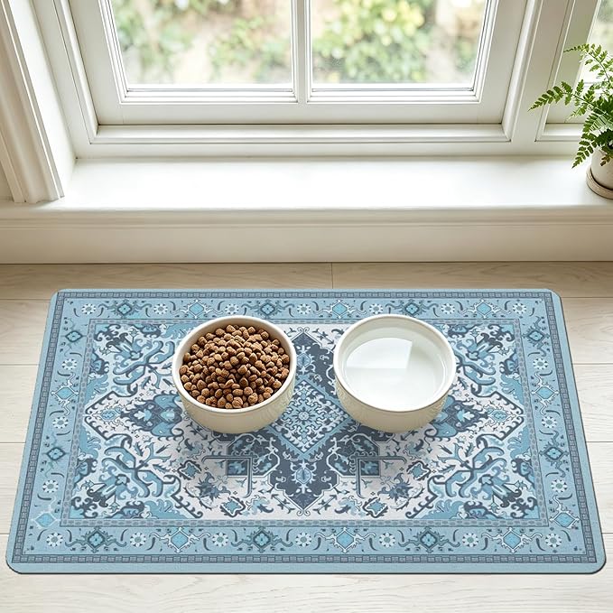 Pet Feeding Mat for Floors Waterproof Dog Mat for Food and Water Absorbent by Unknown