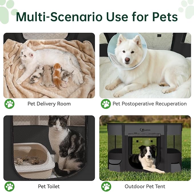 Dog Playpen, Cat Pet Puppy Pen, Portable Playpens - Image 3