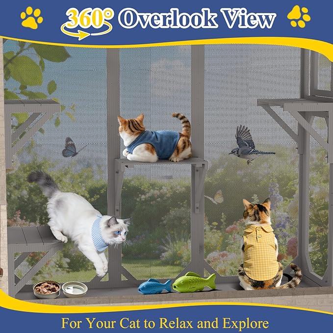 PetsCosset Cat Window Box Wooden Window Catio - Image 5