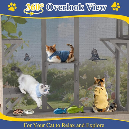 PetsCosset Cat Window Box Wooden Window Catio - Image 5