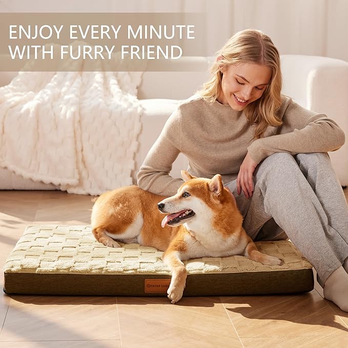 Patas Lague Orthopedic XL Dog Bed Large Sized Dog 42''X28'', Waterproof Soft - Image 2