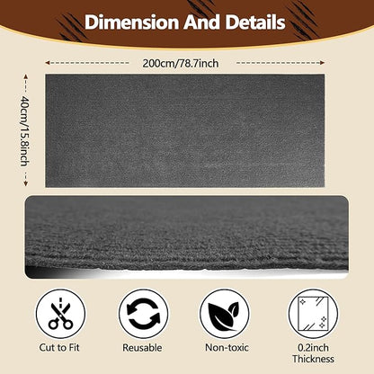 Cat Scratch Furniture Protector, 78.7"x15.8" Self Adhesive Cat Scratch Mat Pad - Image 3
