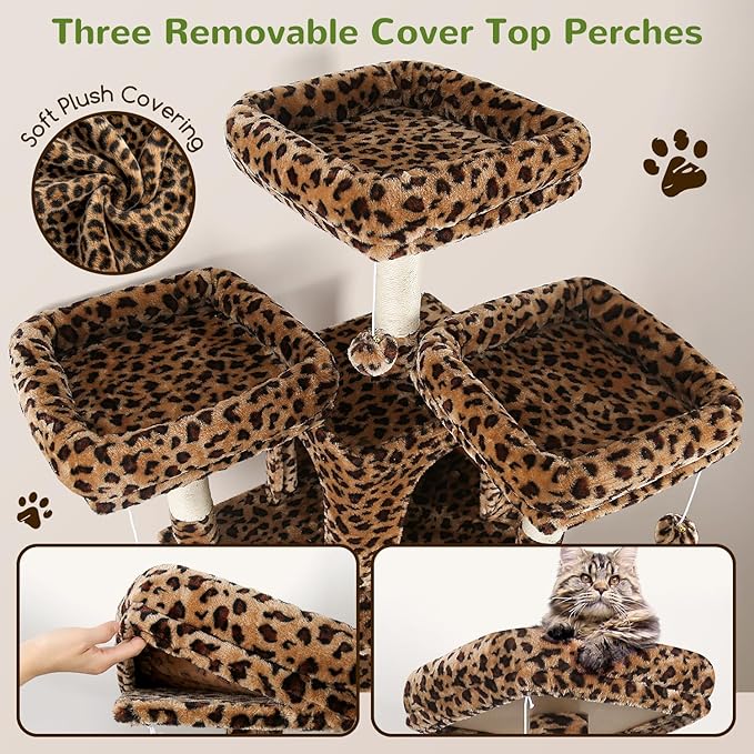 Globlazer Big Cat Tower for Indoor Cats, 80inch Cat Tower for Multiple Adult - Image 3