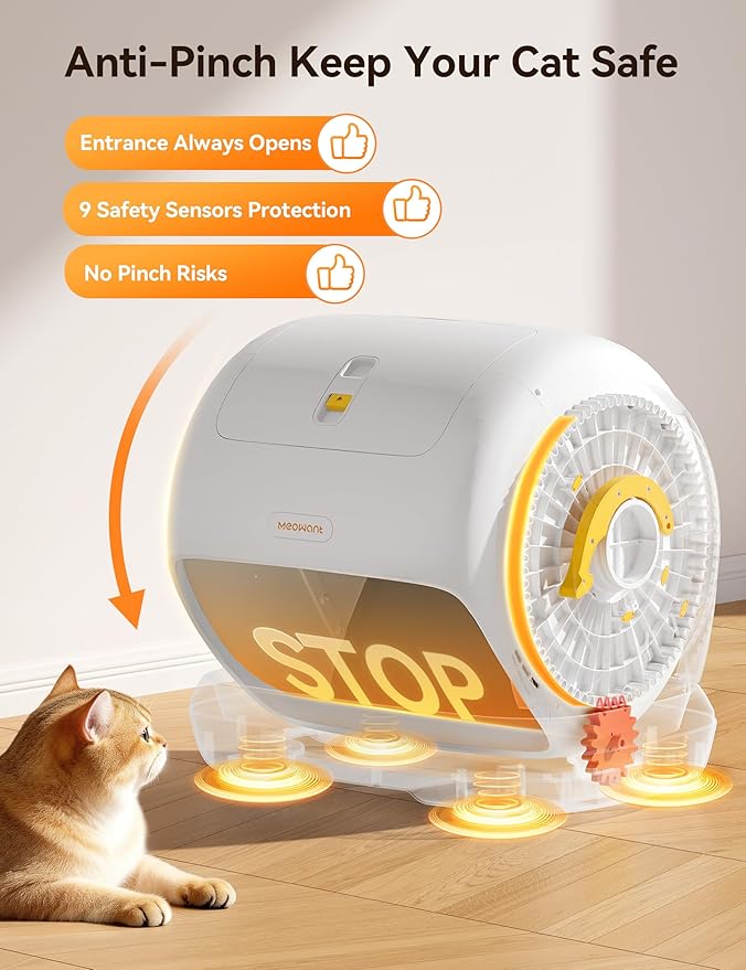 MeoWant Self-Cleaning Cat Litter Box, 106L Extra-Large Space Low Entrance - Image 3