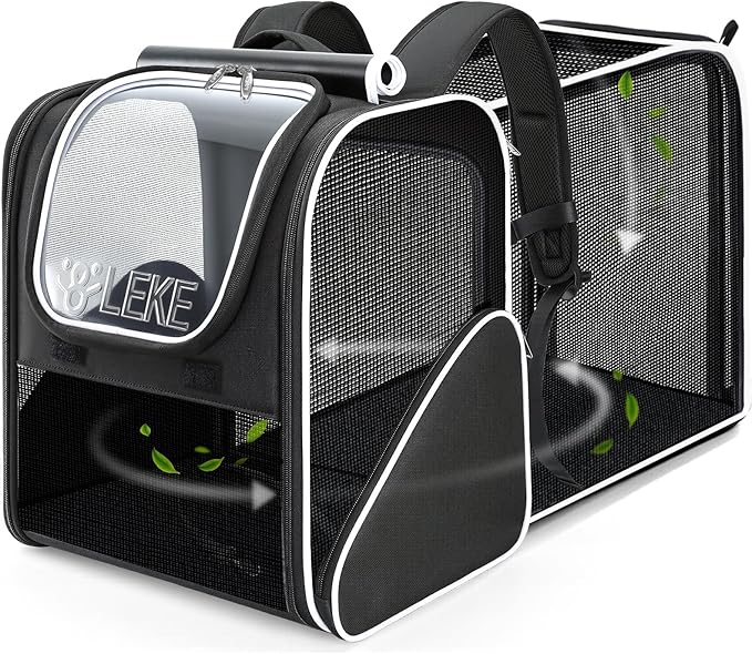 Lekereise Cat Backpack Carrier, Breathable Cat Carrier Large Space Bubble Pet by Lekereise