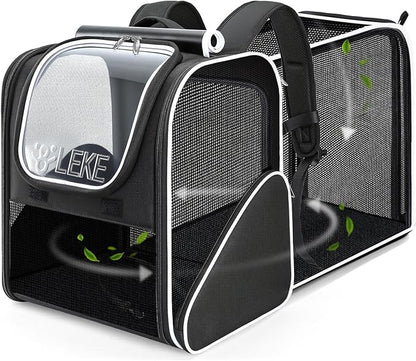 Lekereise Cat Backpack Carrier, Breathable Cat Carrier Large Space Bubble Pet by Lekereise