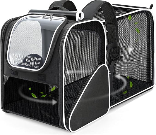 Lekereise Cat Backpack Carrier, Breathable Cat Carrier Large Space Bubble Pet by Lekereise