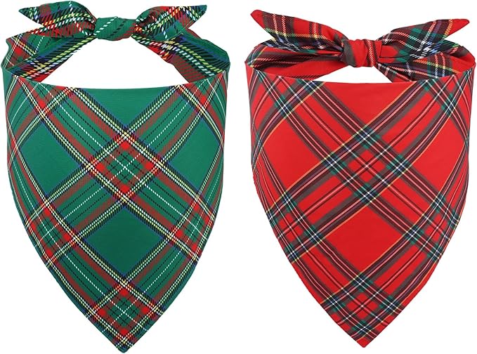 Christmas Dog Bandanas 2 Pack, Holiday Dog Bandanas by SharelovespreadjoychooseGOHERII