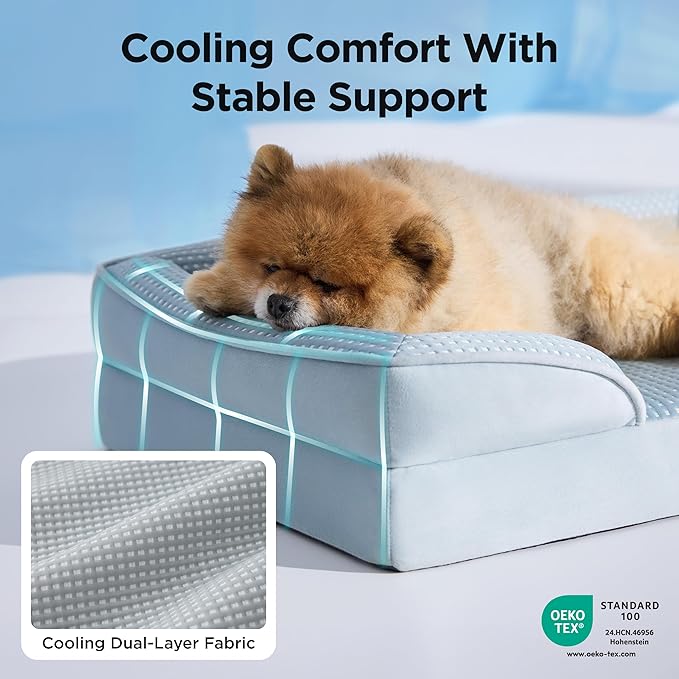 Bedsure Cooling Dog Bed for Small Dogs - Image 3