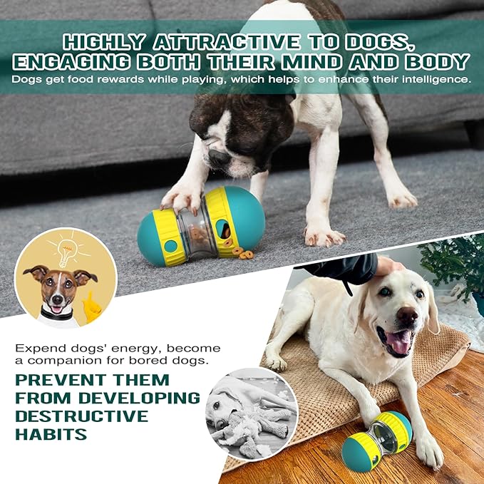 BSISUERM Dog Puzzle Toy Adjustable Treat Dispensing Ball Food Dispenser Tough - Image 6