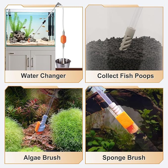 Carefree Fish Aquarium Siphon Vacuum Water Changer Kit - Image 2