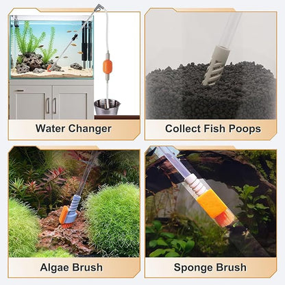 Carefree Fish Aquarium Siphon Vacuum Water Changer Kit - Image 2
