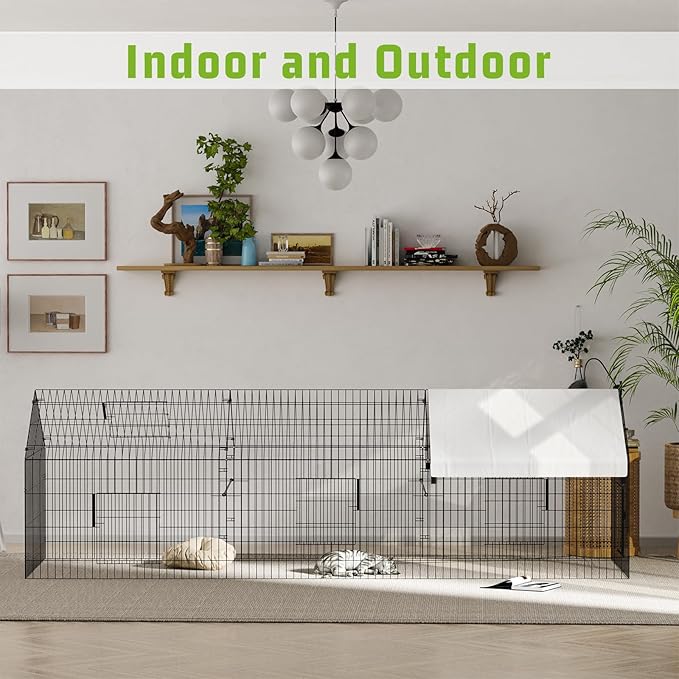NUGRIART Metal Chicken Coop 130"×40"×40" Chicken Run - Image 7