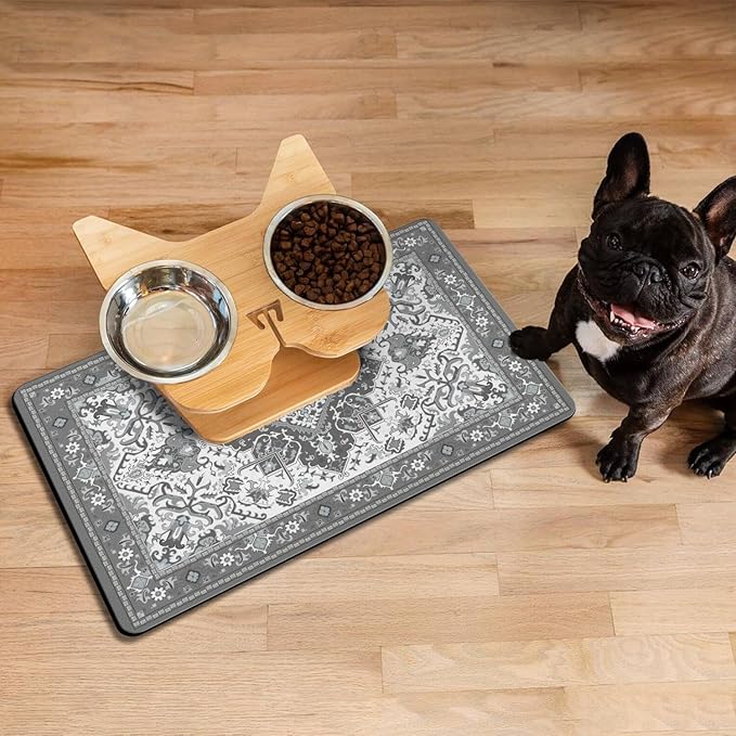 Pet Feeding Mat for Floors Waterproof Dog Mat for Food and Water Absorbent - Image 7