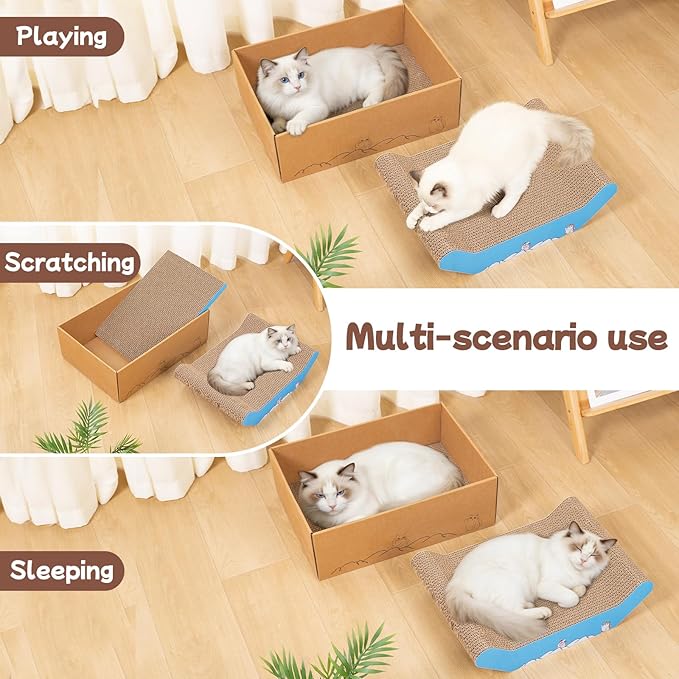 Cardboard Cat Scratcher Bed 16.9 Inch Cat Scratch Box - Image 5