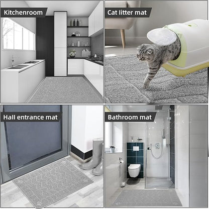 Cat Litter Mat, Litter Trapping Mat Soft on Kitty Paws, Waterproof, Easy Clean - Image 7