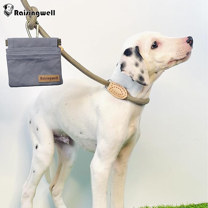 Raisingwell Dog Treat Pouch, Small Cotton Pocket Sized Training Holder - Image 5