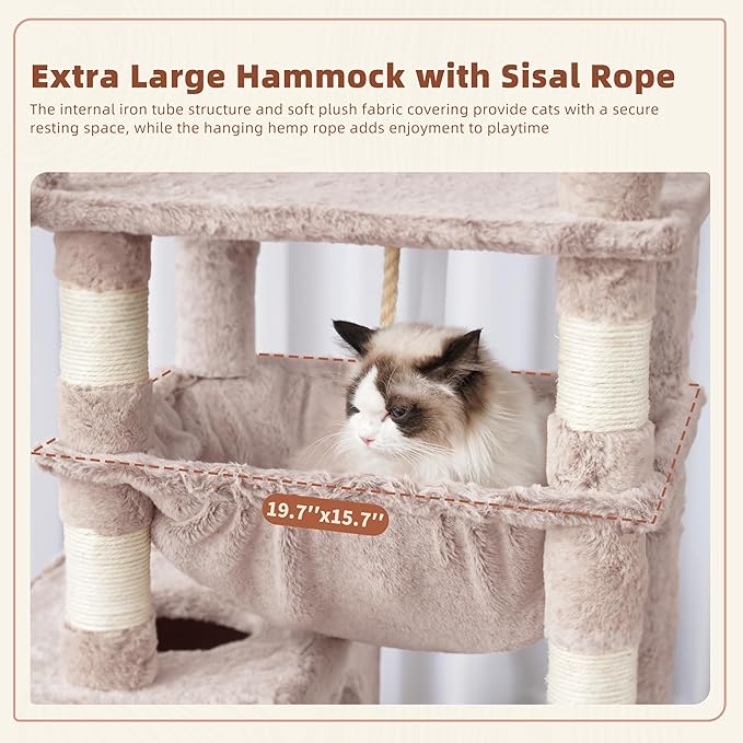 Gitelsnour Cat Tree, Cat Tower for Large Cats - Image 2